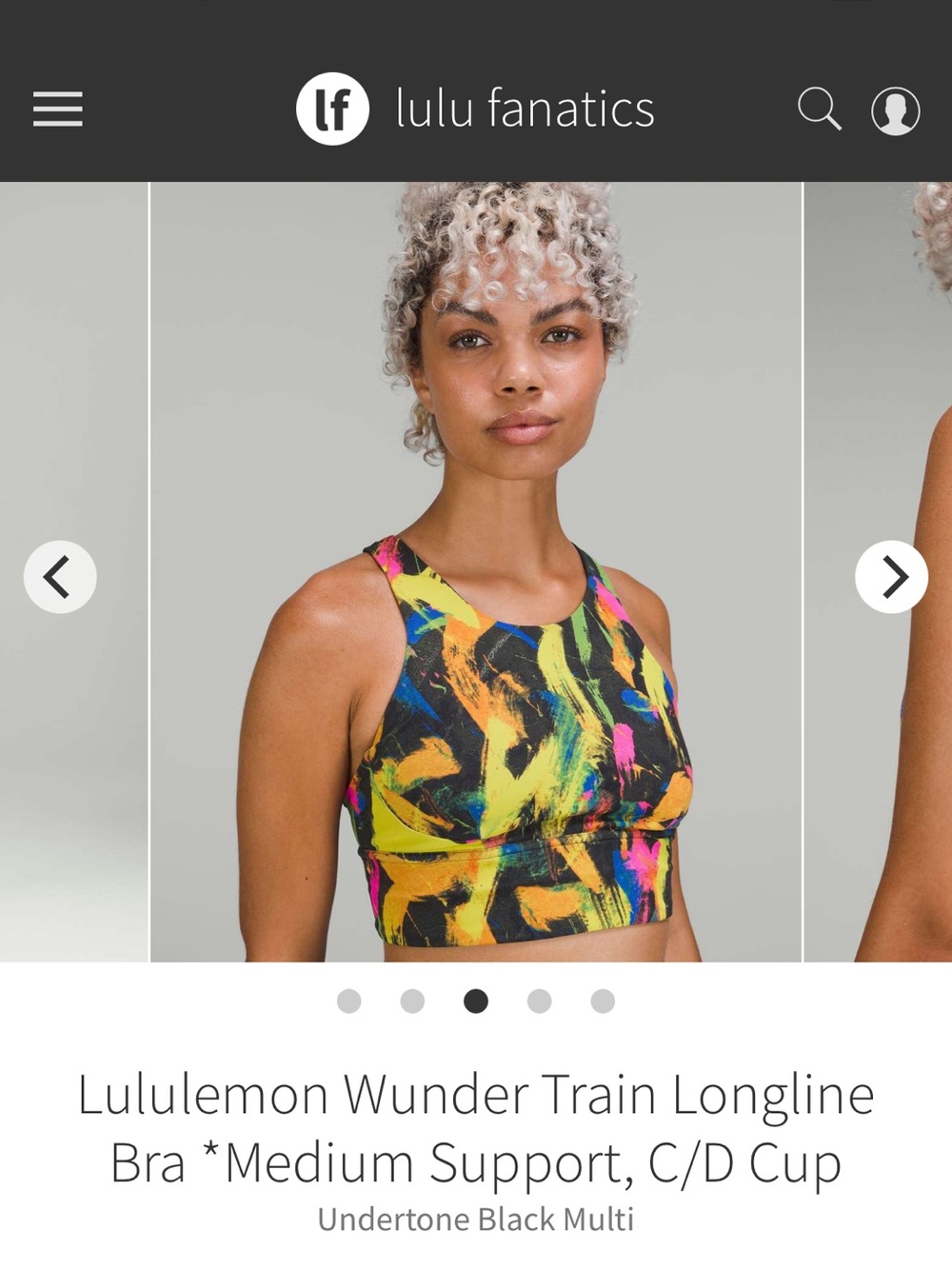 lululemon Multicolor high neck Brushstroke Sports Bra (6)